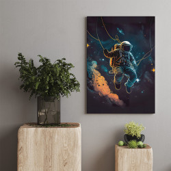 Painting-Astronaut floating on the universe