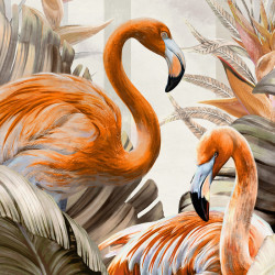 Wallpaper- Pink Flamingos