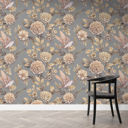 Papier Peint- Design Fleurs