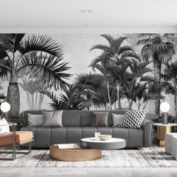 Wallpaper - Black and White Tropic