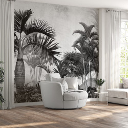 Wallpaper - Black and White Tropic