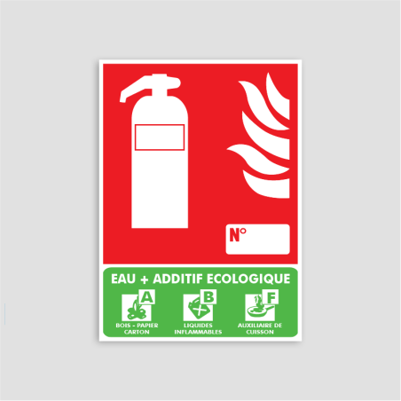 Panel - WATER + Ecological ADDITIVE Fire Extinguisher