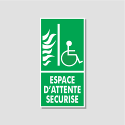 Secure waiting area sign